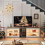 63" Bestier 5-Shelf Entertainment Center w/ LED Lights (Fits Up to 70" TVs) $120 + Free Shipping