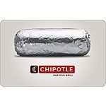 $50 Chipotle eGift Card (Email Delivery) $42.50