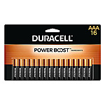 Office Depot/Max: Duracell Batteries: 16-Pack AAA + 100% Back In Bonus Rewards $15 &amp; More + Free Store Pickup