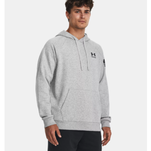 Under Armour Men s UA Freedom Rival Fleece Flag Hoodie Gray Light