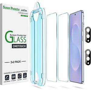 Prime Members: 2-Pk amFilm OneTouch Glass Screen Protectors (Galaxy S, Pixel) from $4 + Free S/H
