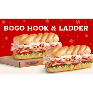 Firehouse Subs: Hook & Ladder Sub Sandwich Buy 1, Get 1 Free (Valid 12/12 only, at participating locations)