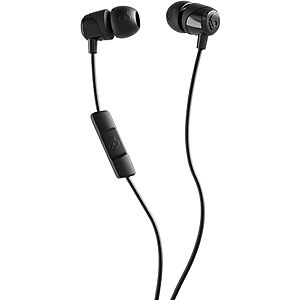 Skullcandy Jib USB-C Wired Earbuds w/ in-Line Microphone (Black) $7.40 
