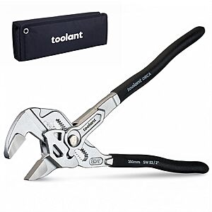 toolant 10-Inch Chrome Plated CR-V Adjustable Pliers Wrench $20.40 & More