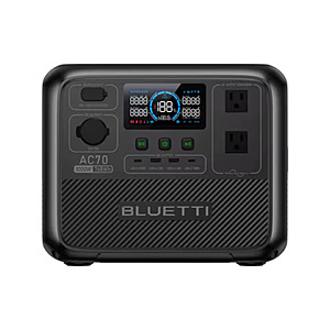 BLUETTI AC70 768Wh 1000W LiFePO4 Solar Portable Power Station $231 + Free Shipping