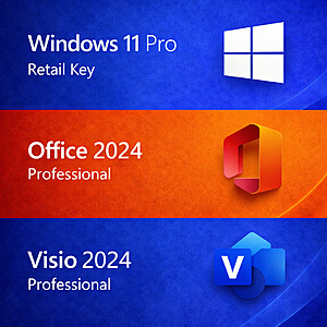Microsoft Lifetime Bundle: Windows 11 Pro + Office Professional 2024 + Visio 2024 $13 