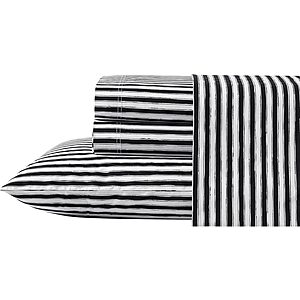 Betsey Johnson Queen Size Cotton Percale Bedding Set (Sketchy Stripe) $25.50 