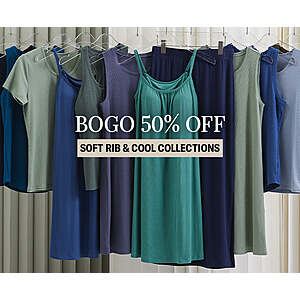 32Degrees Apparel: Cool Tops & Soft Rib Collection Buy 1, Get 1 50% Off + Free S&H on $23.75+ (select items)