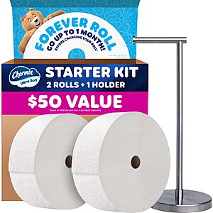 Charmin Toilet Paper Ultra Soft Forever Roll Starter Kit $19.95 