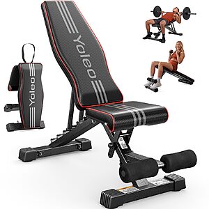 YOLEO Adjustable Weight Bench for Home Gym $37.75 + Free S&H