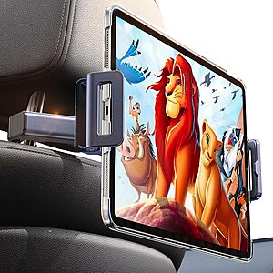 LISEN Car Backseat Headrest Phone & Tablet Holder (Fits 4.7" to 12.9" Devices) $8 