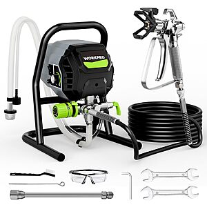 Workpro 700W 2900PSI Airless Paint Sprayer $144 + Free S&H