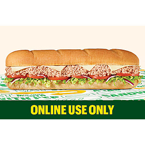 Select Subway Sub Club Members: Any Qualifying Footlong Sub $7 (App & Online Orders Only)