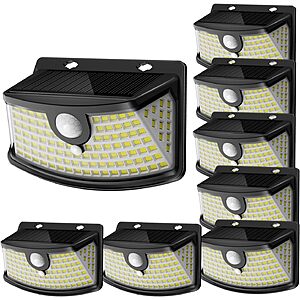 Prime: Aootek 120-LED Solar Motion Sensor Lights (Daylight White): 2-Pk $6, 8-Pk $16.50 + Free S&H