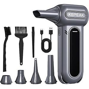 KEPEAK 130000RPM Cordless Electric Air Duster w/ Brushless Motor $23.80 + Free S&H