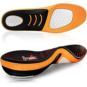 FEELLIFE Plantar Fasciitis Relief Arch Support Gel Shoe Insoles $13 