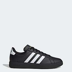 adidas Men's Grand Court Shoes (Core Black / Cloud White / Gold Metallic) $19.80 + Free S&H