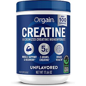 Select Accts: 17.64-Oz Orgain Creatine Monohydrate Micronized Powder (Unflavored) $11.40 w/ S&S