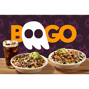 Qdoba Mexican Eats Restaurant Offer: Purchase Entrée & Drink & Get Free Entrée w/ Offer (Valid on 10/31 & 11/1)