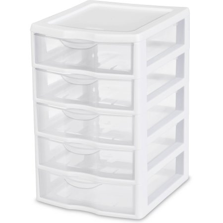 4 Pack Sterilite Small 5 Drawer Unit White Slickdeals Net