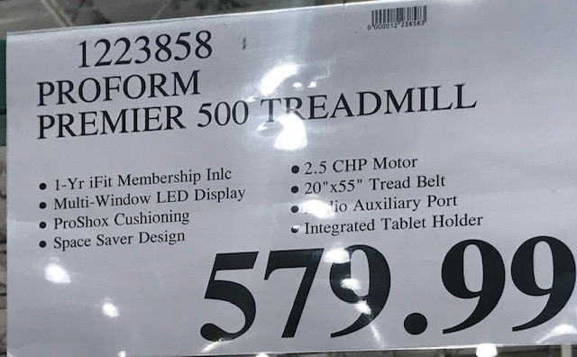 ProForm Premier 500 Treadmill in Costco local store for only $579