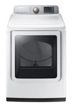 Samsung 7.4 cu.ft. Electric Dryer DVE50M7450W w/ 11 cycles, Multi steam dry for $499