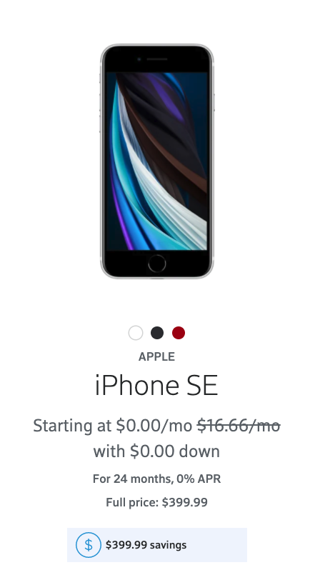 Iphone SE 64GB with port number -Xfinity Mobile Free after 2yr credit