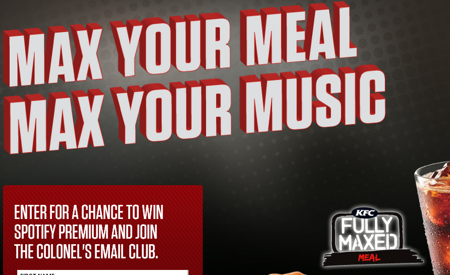 Possible 3 months Spotify Premium through KFC (need to give email addr)