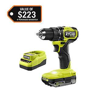 RYOBI ONE+ HP 18V Compact Drill/Driver Kit w/ 18V 2.0Ah HP Battery & Charger  + Free Shipping