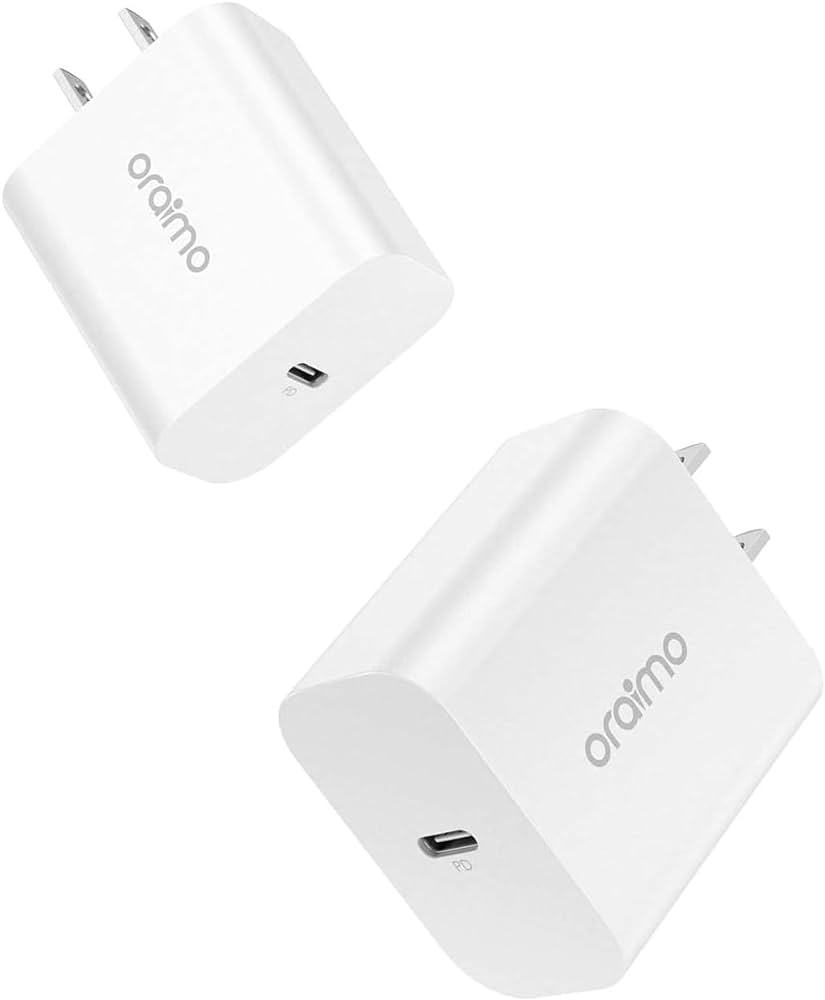 [2Pack] USB C Wall Charger, oraimo Charger Block 20W, PD Fast Charging