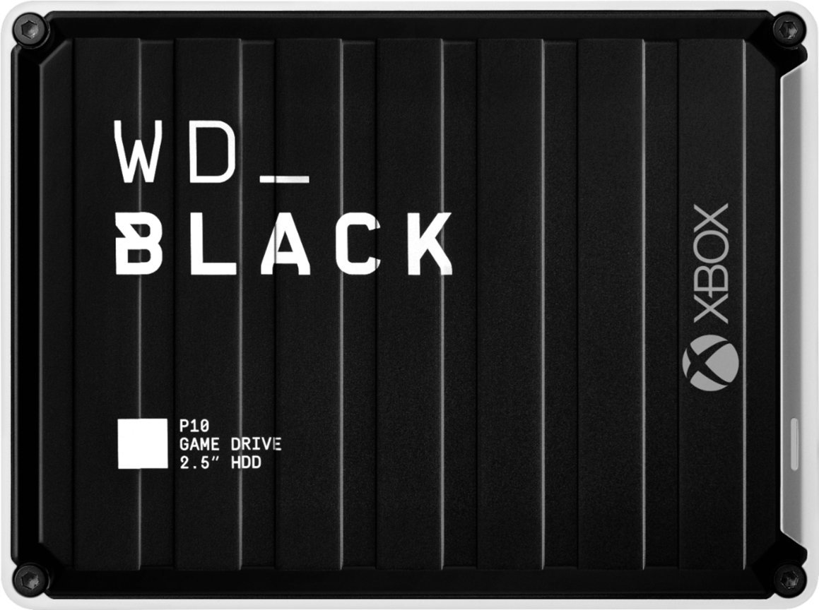 WD - BLACK P10 Game Drive for Xbox 5TB External USB 3.2 Gen 1 Portable Hard Drive - Black With White Trim w/ FS @ Best Buy $109.99
