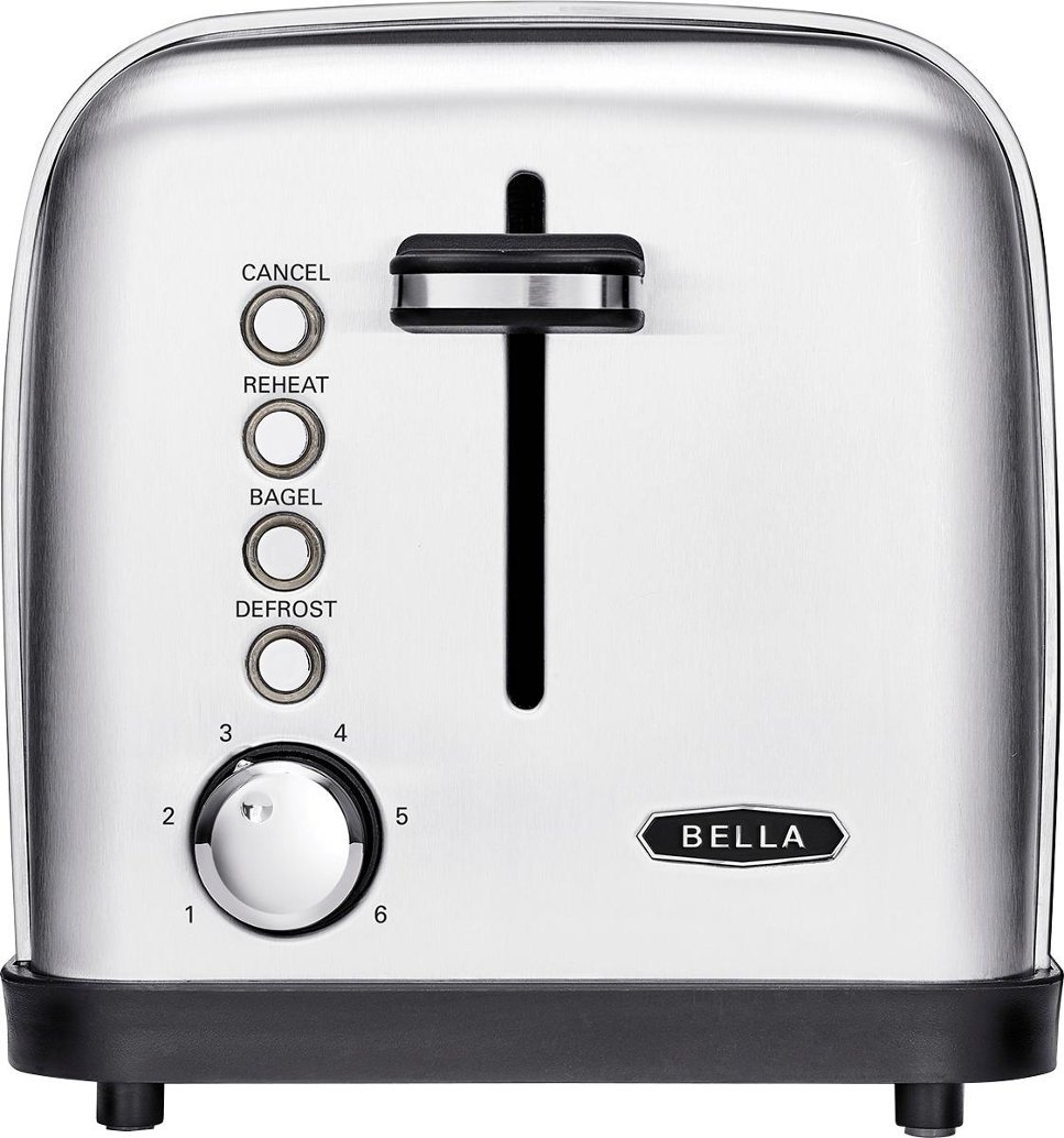 Bella - Classics 2-Slice Wide-Slot Toaster - Stainless Steel $15 at Best Buy