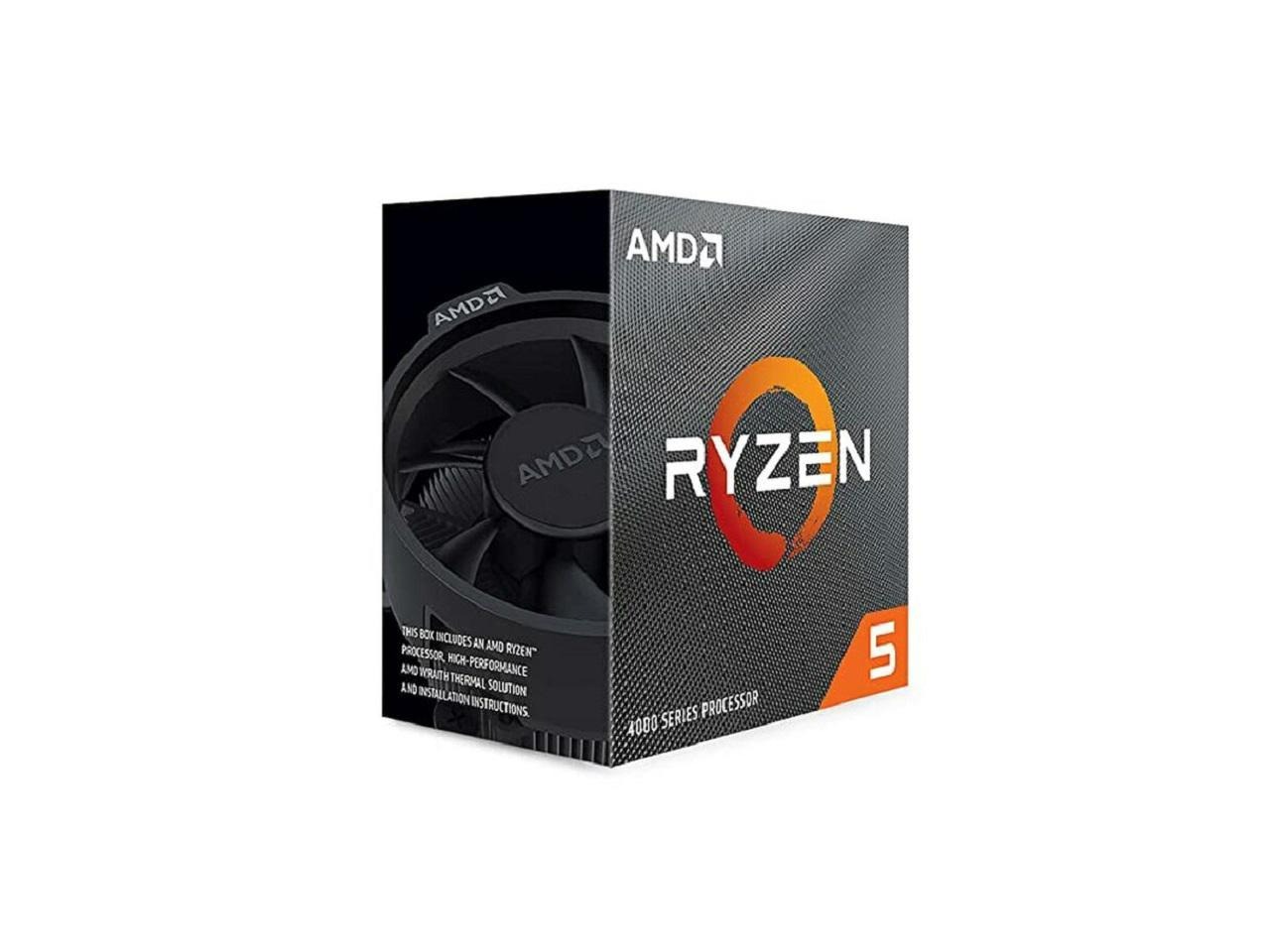 AMD Ryzen™ 5 4600G, 6-Core, 12-Thread Unlocked Desktop Processor with Wraith Stealth Cooler $94
