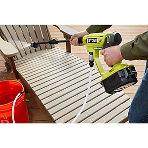 Ryobi 18v one+ 320 psi 0.8 outlet gpm cold water cordless power cleaner