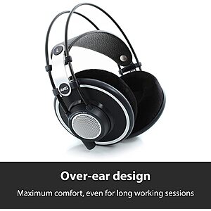 AKG Pro Audio K702 Over Ear Open Back Flat Wire Reference Studio