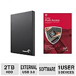 McAfee Multi-Access Bundles: 2TB Seagate Expansion Portable HDD $40 after Rebate &amp; More + Shipping