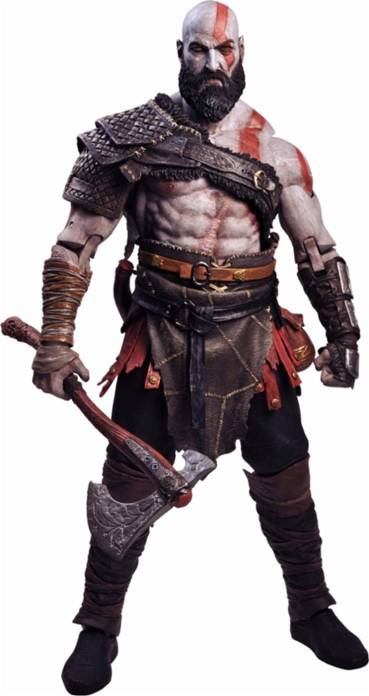 NECA God of War 2018: Kratos 18" 1/4 Scale Figure (White ...