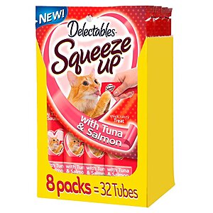 BOGO Hartz Delectables Squeeze Up Tuna Salmon Lickable Cat