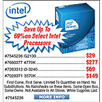 Fry's B&amp;M only Save up to 69% on select Intel CPU's and up to 51% on select Motherboards