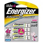 Energizer Advanced Lithium 6 Pack AA or AAA for Only $6.00