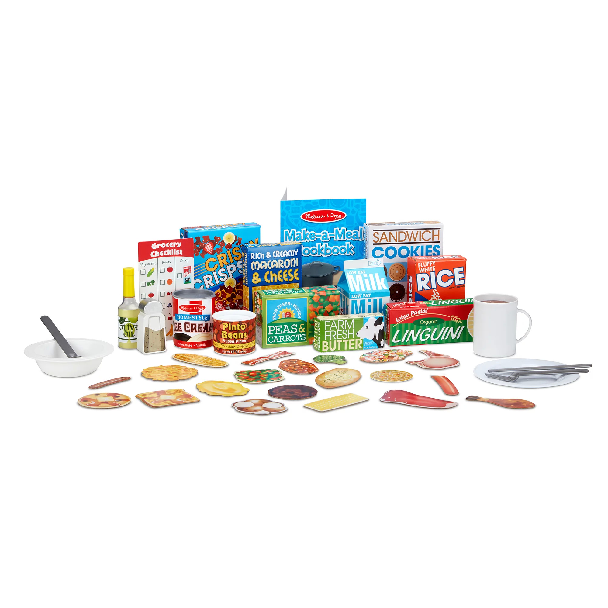 Melissa & Doug Deluxe Kitchen Collection Cooking & Play Food Set – 58 Pieces $9.96
