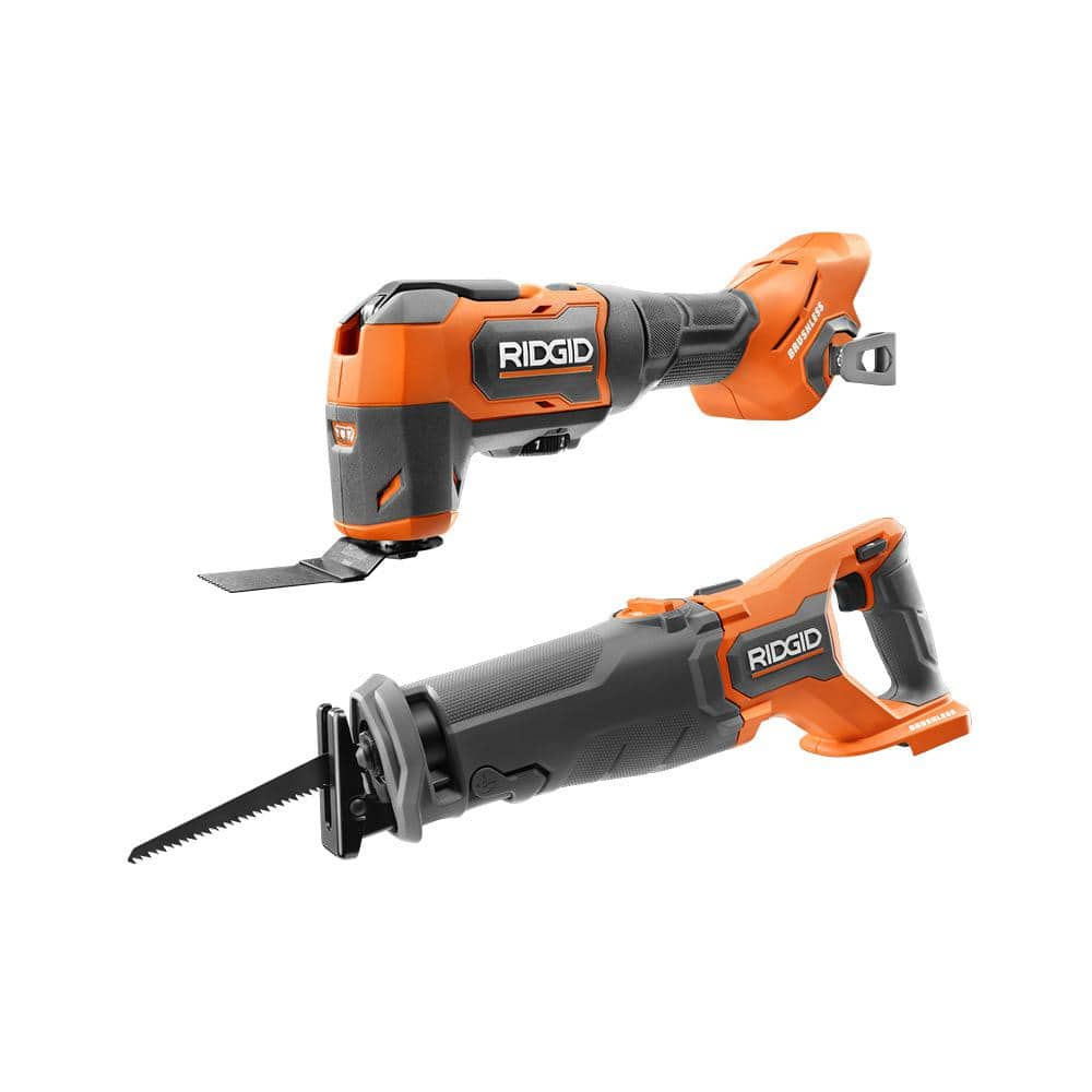 RIDGID 18V Brushless 2-Tool Combo Kit with Reciprocating Saw and Multi-Tool (Tools Only) R960261SB2N - The Home Depot $169.00