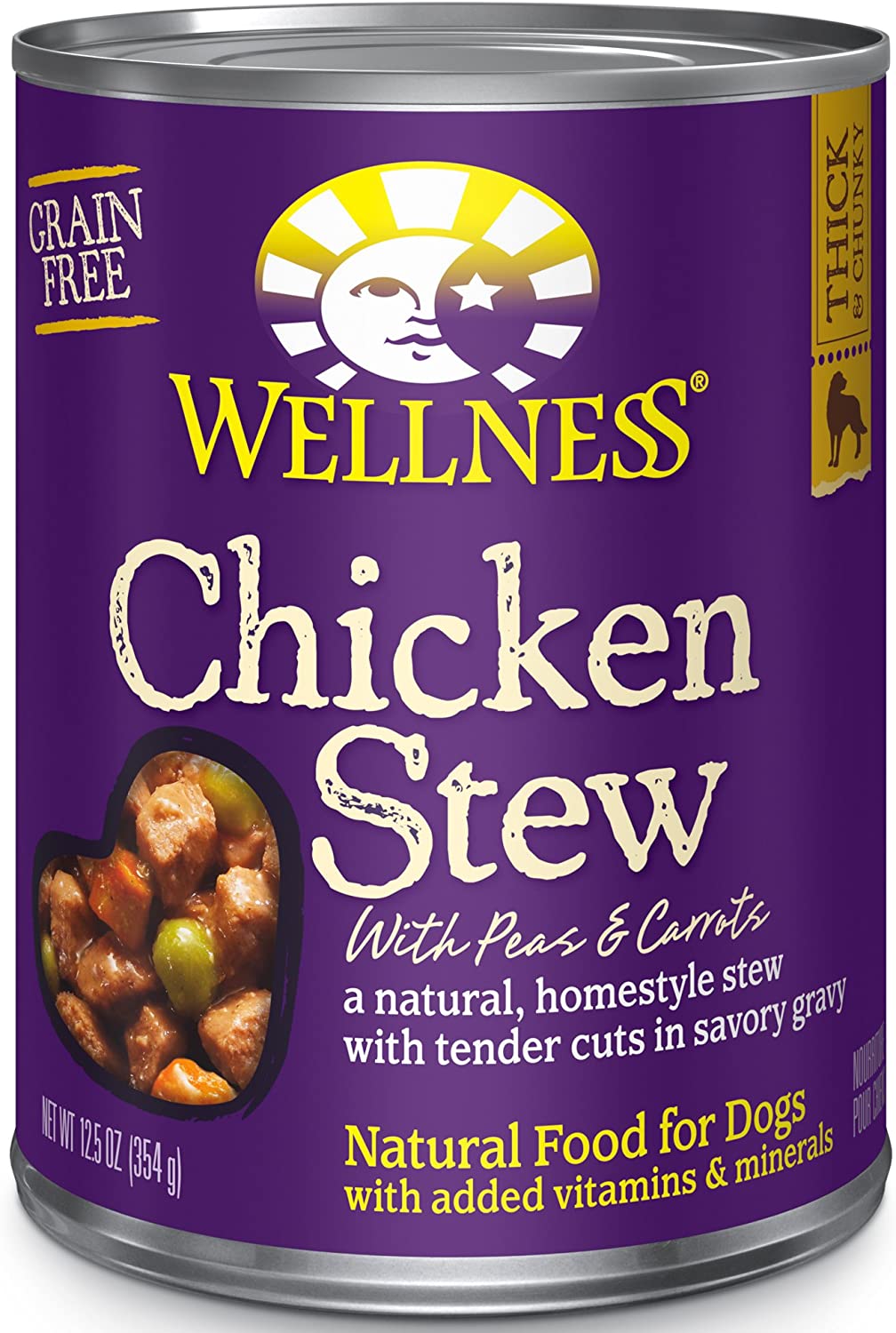 12 Pack 12 5oz Wellness Thick Chunky Natural Wet Canned Dog Food Chicken Slickdeals Net