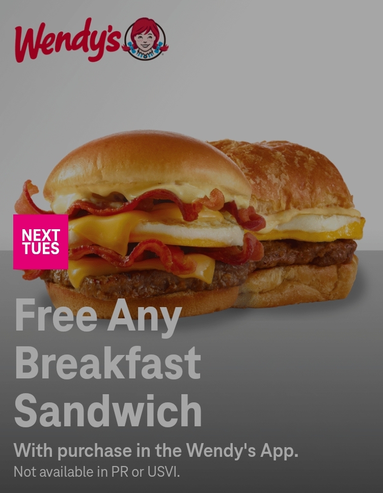 T-Mobile Tuesdays app users 3/7/23: Free Wendy's breakfast sandwich*, 30% off Crocs shoes, free year of Craftsy membership, 10 cent Shell gas discount + more