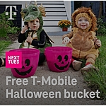 T-Mobile Tuesdays app users 10/24/23: Free T-Mobile Halloween bucket, Wendy's Small Frosty or Frosty Cream Cold Brew, set of 4 photo coasters,  30% off New Era, 15 cent Shell gas d