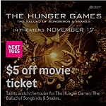 T-Mobile Tuesdays app users 11/14/23: $5 off Hunger Games movie ticket, Free metal photo ornament*, 50% off Reebok.com, up to 15 cent Shell gas discount*