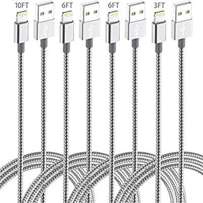 4pack 10ft 6ft 6ft 3ft Iphone Lightning Cable Apple Mfi Certified 7 28 Ac