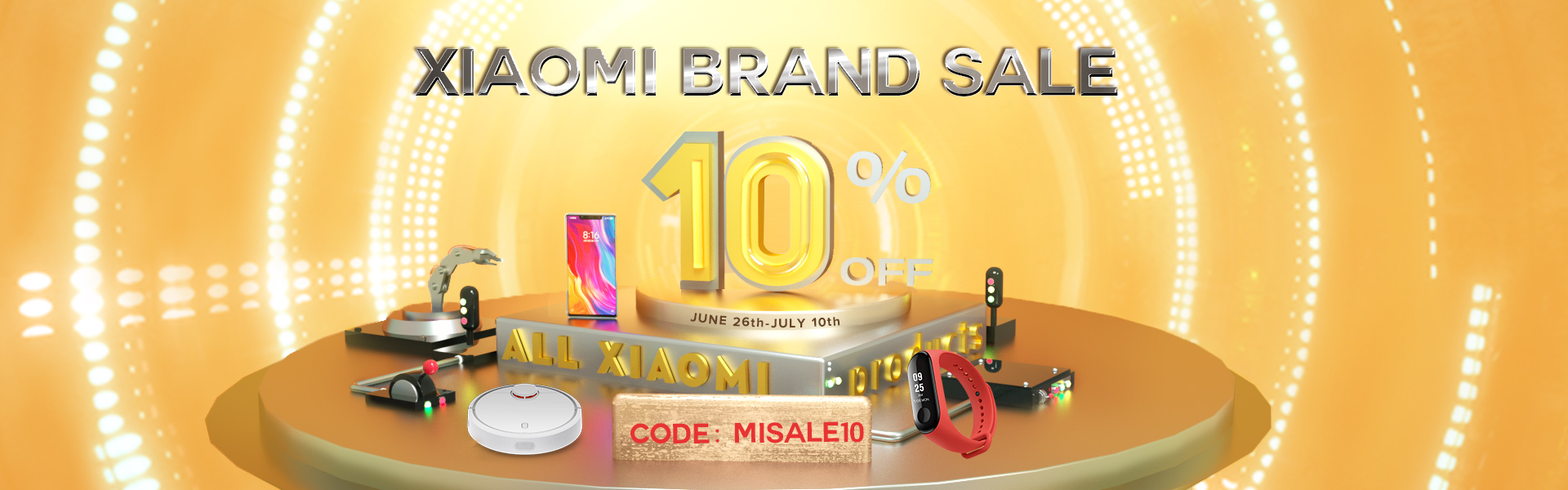 Xiaomi brand 10% off sale on all Xiaomi products @ urlhasbeenblocked