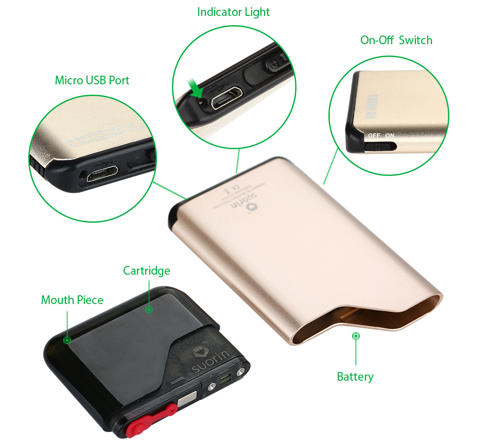 Suorin Air Starter Kit 400mAh for e-cigar vaping $16.90 @ urlhasbeenblocked