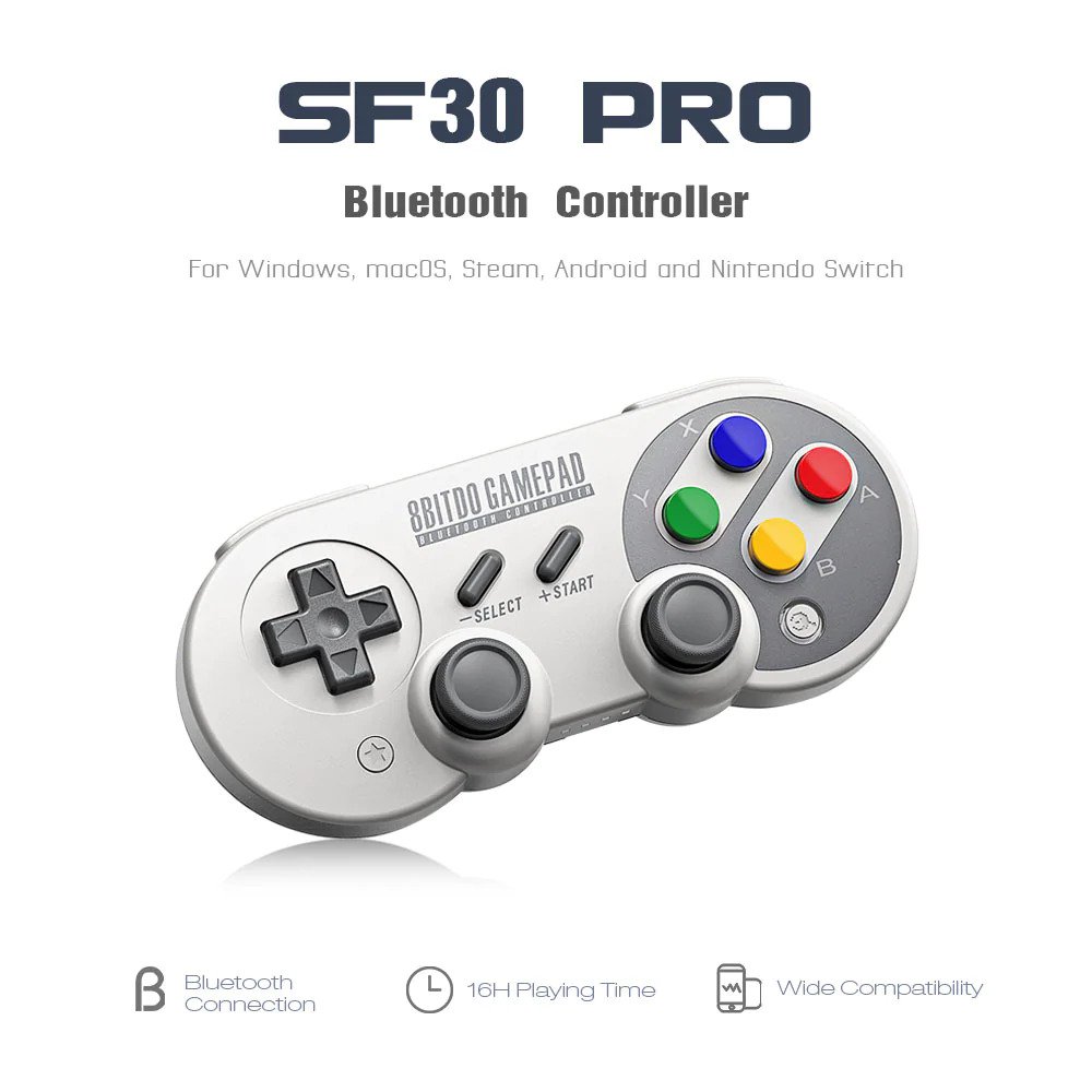 8Bitdo SF30 Pro Wireless Bluetooth Controller with Joystick US Version $35.58 shipped AC @ GearVita